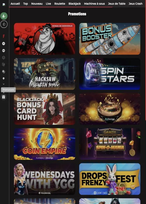 Programme bonus casino VIP Fatboss Casino